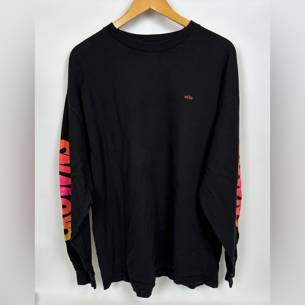 Crowns Guam Black Orange Red Long Sleeve‎ Tee Shirt Men’s 2X XX